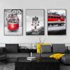 Nordic City Sign Building Landscape Canvas Painting Train Poster In Snow Office Living Room Bedroom Home Decoration Mural No Frame