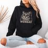 Funny Cat Womens Hoodie Tomorrow Monday Sarcastic Cute Cartoon Gift For Her