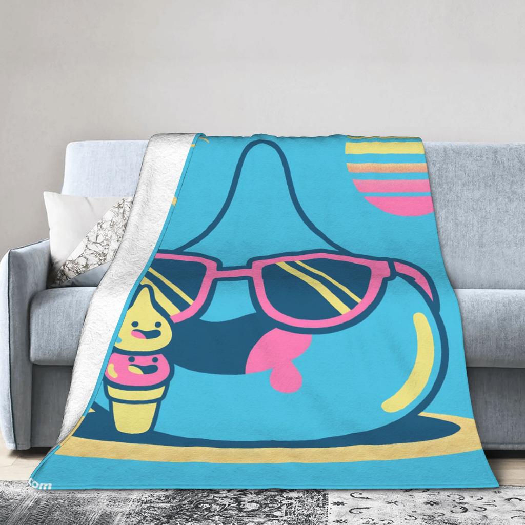 D-Dragon Quest Slimes Plush Blanket Children  Flannel Throw Blanket For Living Room Warm Soft Quality Bedspread Birthday Gift