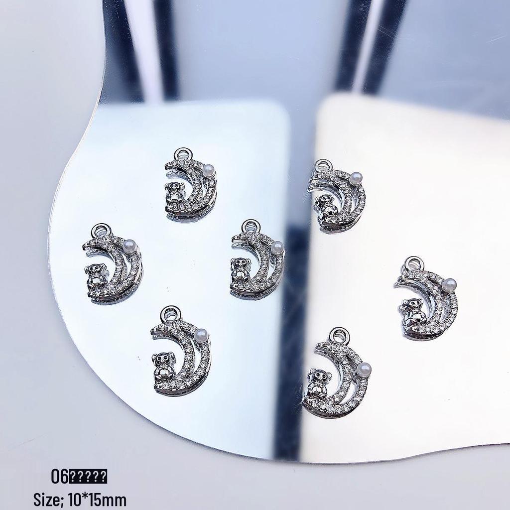 Cherry Moon Alloy Pendant Beaded Necklace & Bracelet DIY Kit