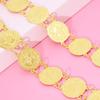 Tassel Metal Coin Waist Chain Metal Gold Belt Vintage Ethnic Style Belt  Party Decoration