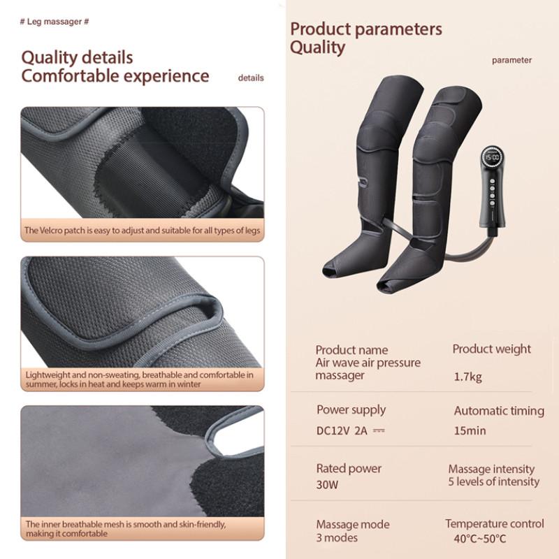 360° Coverage Leg Massager Hot Compress Knee Thigh Massage Leg Beauty Instrument Electric Air Pressure Calf Massager