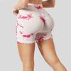 Women's High-Waisted Tie-Dye Yoga Shorts - Comfortable, Elastic, Athletic Wear for Fitness