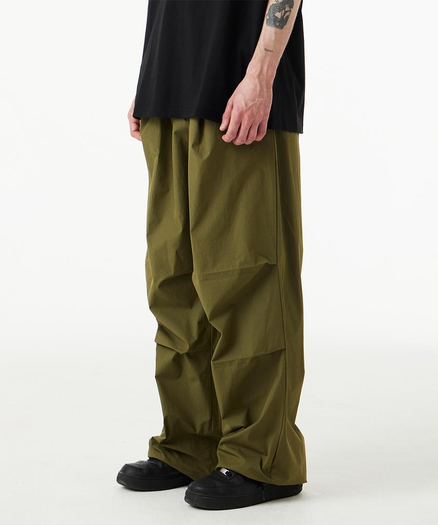 Urban Age [2Pack] Waterproof One-Pleat Parachute Wide Pants (3 Colors) (Type C)