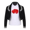 Kids Mariachi Costume Traditional Mexican Dress Up Set Performance Costume Halloween Cosplay Vest Pants Jacket Hat