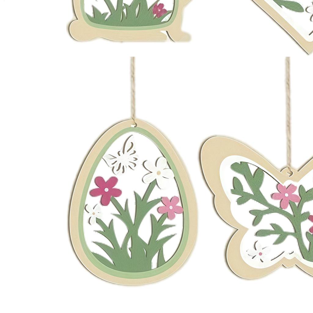 Easter Tree Decorations Wood Spring Tree Decor Easter Wooden Ornaments For Indoor Outdoor Home Farmhouse Porch Wall Window