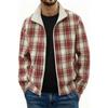 Men's Reversible Plaid Jacket with Stand Collar for Casual Wear