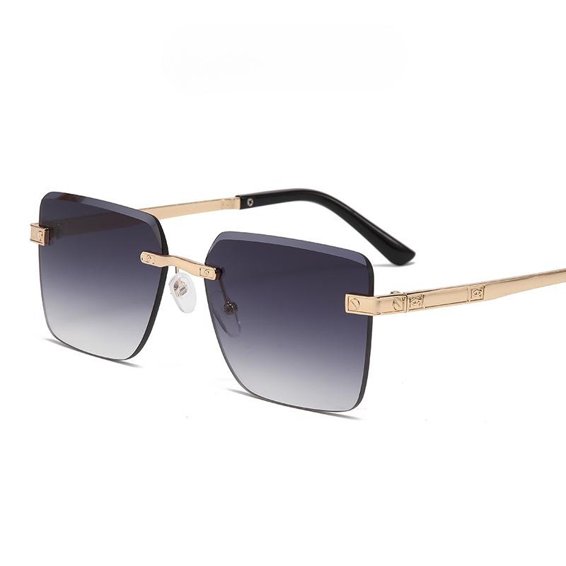 Nowe Okulary Słoneczne z Dużymi Oprawkami, Bezramkowe, Okulary Uliczne dla Celebrytów Online, Personalizowane Okulary Wysokiej Klasy.