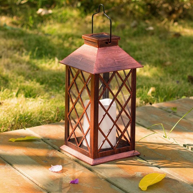 Solar Candle Light Lantern Lamp Waterproof Outdoor LED for Garden Patio Yard Holiday Festival Decor