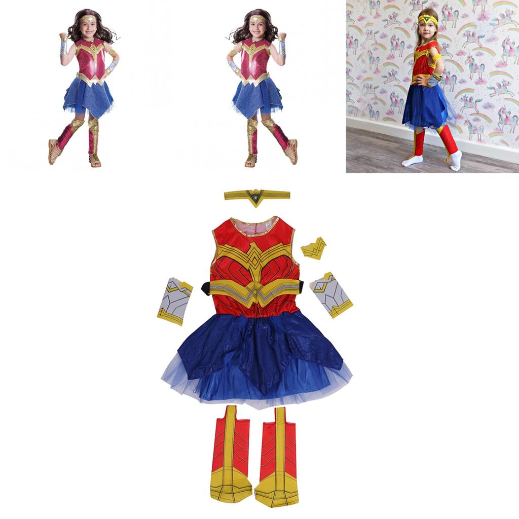 Squisito Costume da Cosplay di Wonder Woman Materiale in Poliestere di Alta Qualità Per Ragazze
