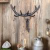 2pcs Cast Iron Retro Iron Art Antler Key Hook Store Bar Wall Decoration Home Courtyard Garden Creative Wall Hooks Holiday Gifts