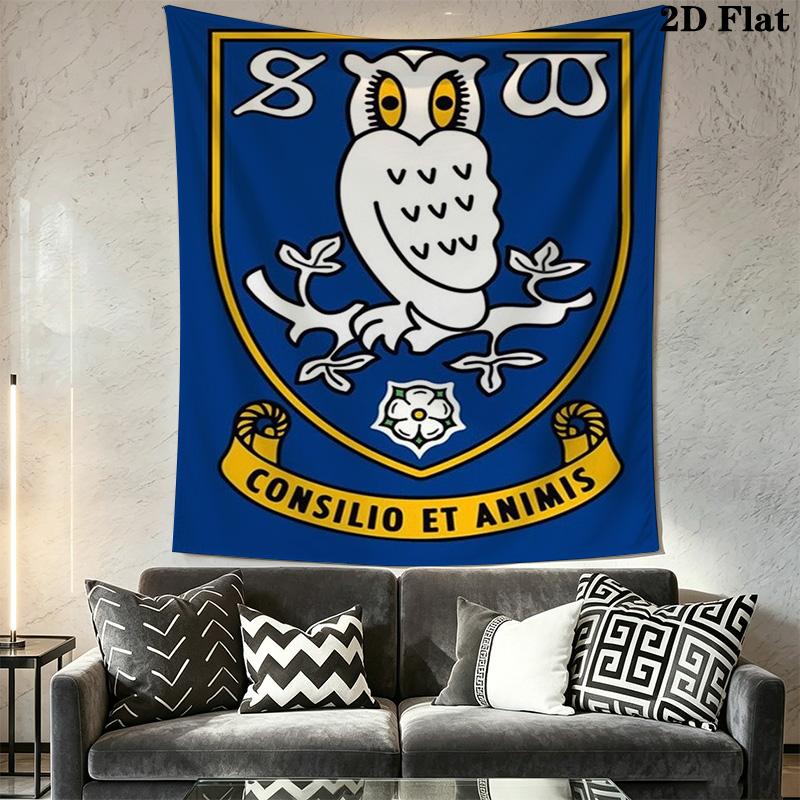 Sheffield Wednesday FC Owl Pattern Home Decor Tapestry, Wall Hanging, Decorative RV Wall Cloth.XGT0914542