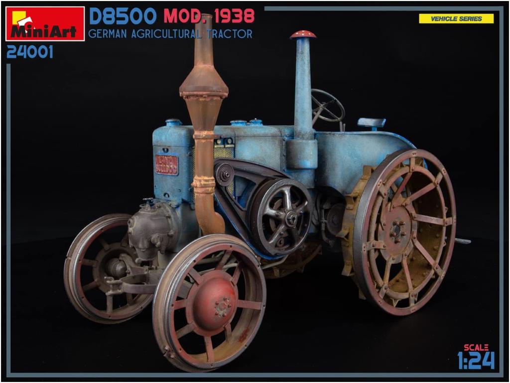 Miniart Scale German D8500 Agricultural Plastic MA24001 1/24 Traktor, 1983, Modell