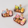 Cross-Border Explosive Item Simulation Creative Christmas Gingerbread Man Donut Food Toy DIY Ornaments Mini Decorations OB1