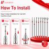 Ball Diamond Nail Drill Bit Set 1.5/2/2.5/3/3.5/4/4.5/5mm Red Fine Nail Milling Cutters Nail File Bit Sets Nail Prep Dead Skin Removal Shaping