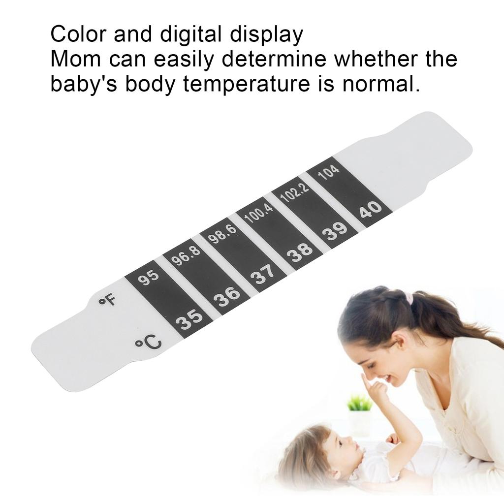 Quick Read Forehead Thermometer Strips Reusable Infants Thermometers Baby Temperature Strip