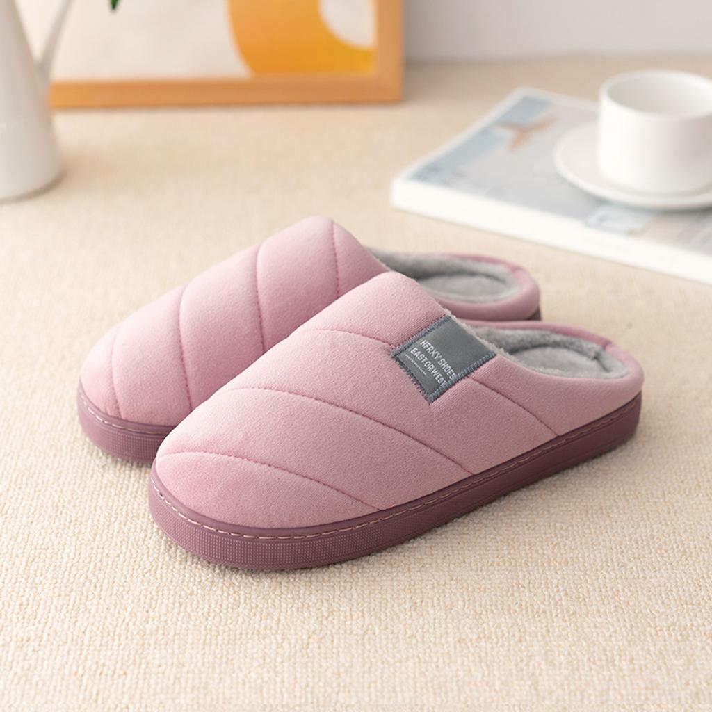 Slippers for Women Indoor Outdoor Couple Ladies Winter Indoor Home Plus Velvet Warm Thick Slippers for Women Fuzzy Hard Bottom