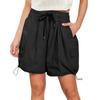 Pantaloncini Casual da Donna, Larghi, Monocolore