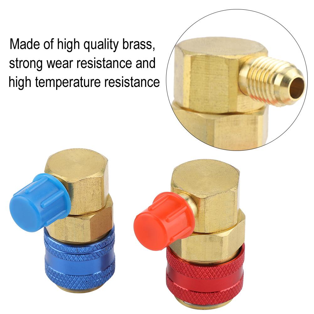 Pair of R134a Car Air Condition Fluoride Joints Quick Couplers Connectors for Refrigerant R134a
