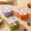 4 in 1 Condiment Jar Moisture-proof Condiments Dispenser Save Space Seasoning Box  Camping