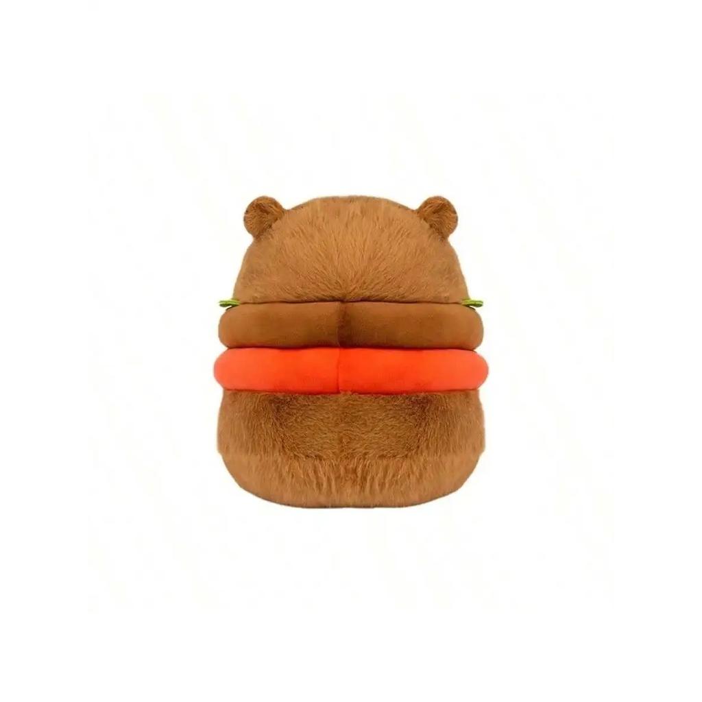 Cute Hamburg Dog Capybara Plush Toy Fur Puppy Doll Simulation Animals Soft Plush Holding Doll Birthday Holiday Gifts