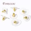 50Pcs/Lots Earring Backs For Studs 14K Gold Plated Rubber Ear Backs Stopper Ear Nut For DIY Earring Jewelry Making Accessories