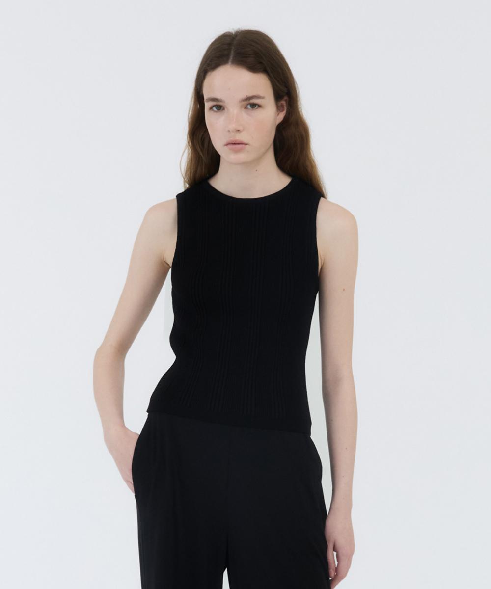 Gbh Apparel Ribbed Slim Sleeveless Top / Black Black/Free