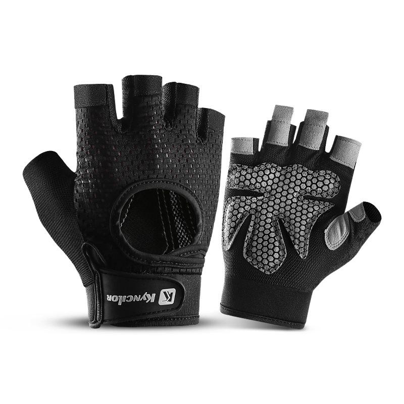 Sports fitness gloves women's non-slip, wear-resistant, anti-cocooning, shock-absorbing and breathable yoga training half-finger cycling gloves