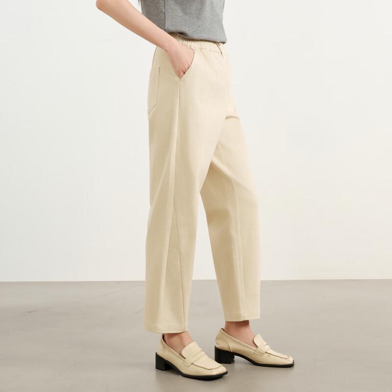 Elva' Island Women's High-Waisted Straight Casual Trousers