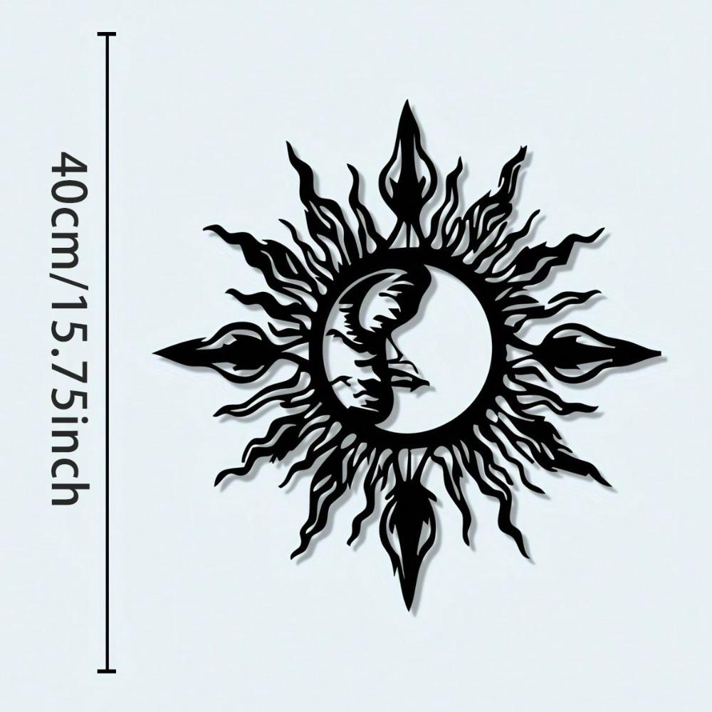 

Vintage Sun Metal Wall Art Wrought Iron Decoration Home Studio Gallery Gift 40x40 різнокольоровий