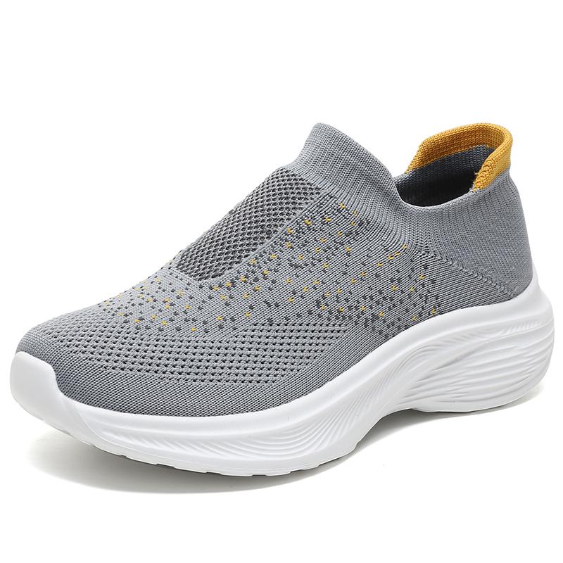 Fashion New large size ladies flying woven fashion women's shoes comfortable mesh surface breathable casual shoes sneakers