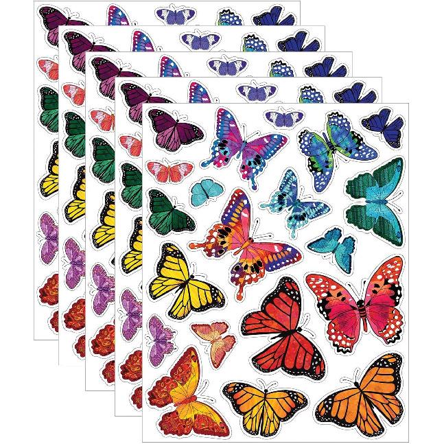 Iconikal 100-Count Static Cling Vinyl Window Decorations, Butterflies (5 Sheets of 20)