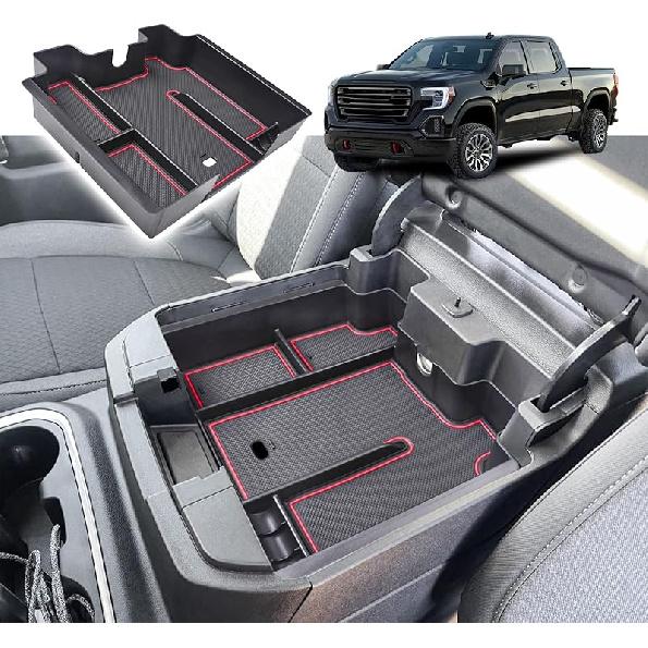 RUNROAD Center Console Organizer Tray Compatible With - Chevy Silverado 1500/GMC Sierra 1500 And 20-23 Silverado/Sierra 2500HD/3500HD Accessories,