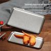 ZISIZ Vintage Gold Stainless Steel Rectangular Serving Tray