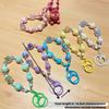 Candy Color Painted Beads Phone Chain Kawaii Decoration Anti-lost Wrist Strap Bag Decoration  Girl
