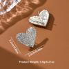 Fashionable heart-shaped earrings with a high-end feel, simple and versatile, light luxury and cool style earrings for women