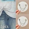 Strong Magnetic Jeans Cuff Clips Anti-Slip Grip Cute Chain Decor Adjustable Trouser Length for Casual Outdoor Walking