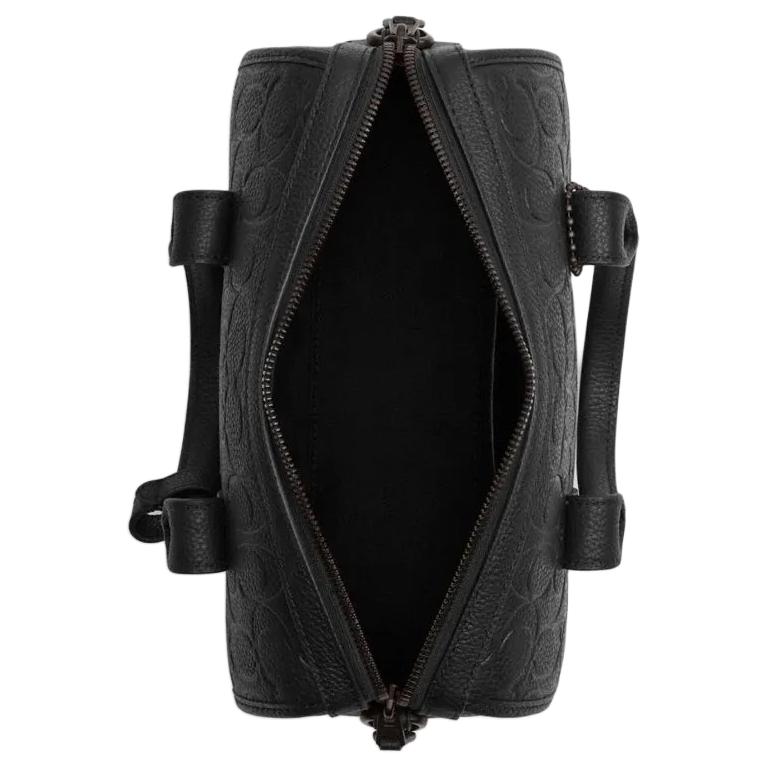 Coach Gotham 24 Removable Shoulder Strap Zipper Closure Leather Shoulder Tote Bag Medium Unisex Handbags Black CZ497-BLK