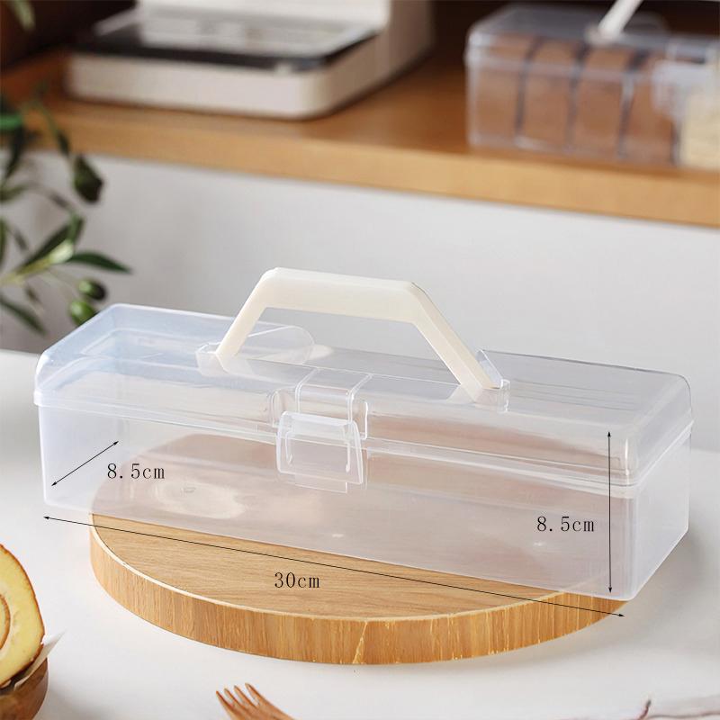 

Пластиковый контейнер для хранения рулета, ручной, прозрачный, для хранения продуктов, портативный, органайзер для швейцарского рулета, холодильник