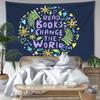 Citazioni Ispiratrici Libri Arazzo da Appendere alla Parete Semplice Cartone Animato Pianta Lettere Stile Bohemien Moderno Decorazione per Stanza Casa
