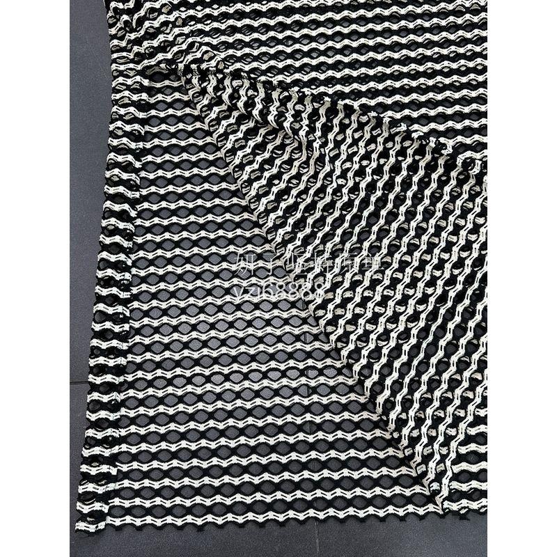 Yan Zi Export Fashionable Sexy Fishnet Tops + Skirt Cut Out See-through Flare Sleeve Tops