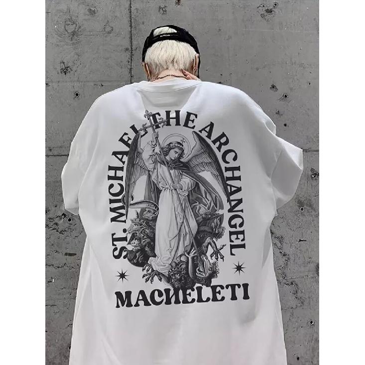 

Футболка с короткими рукавами, модная брендовая свободная футболка для пар, унисекс, футболка с половиной рукавов, топ 2024 XL