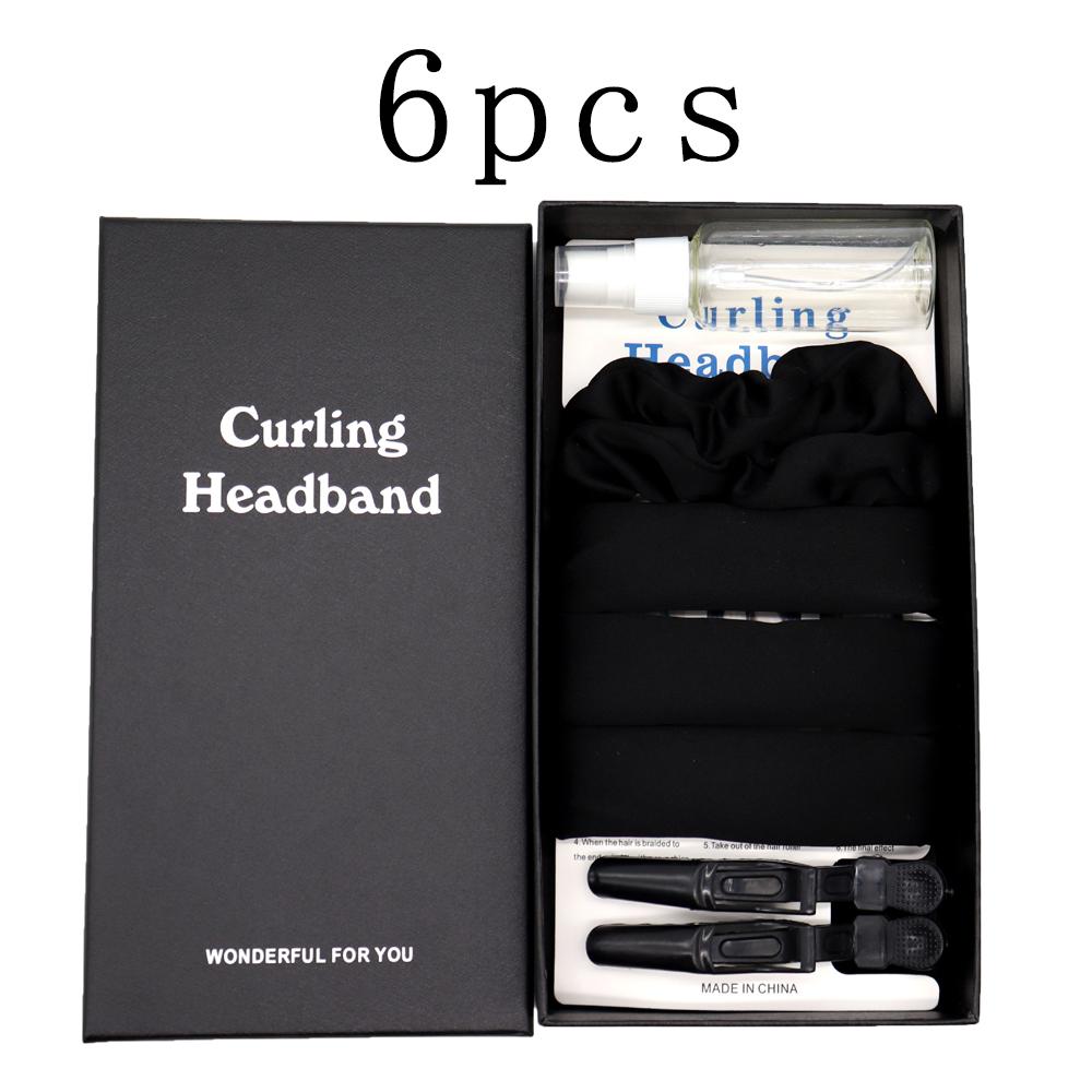 Long Hair Non Heat Curler, Portable Lazy Curler with Ultra Soft Fiber Non Heat Curler Set, 1 Set