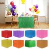 Hawaiian Theme with Table Skirt Flower Waterproof Reusable Dense Tropical Beach Jungle Parties