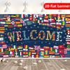 1 Piece of Party Background Decoration Banner with Welcome Home Words and National Flag Suitable for Courtyard and Corridor Sce