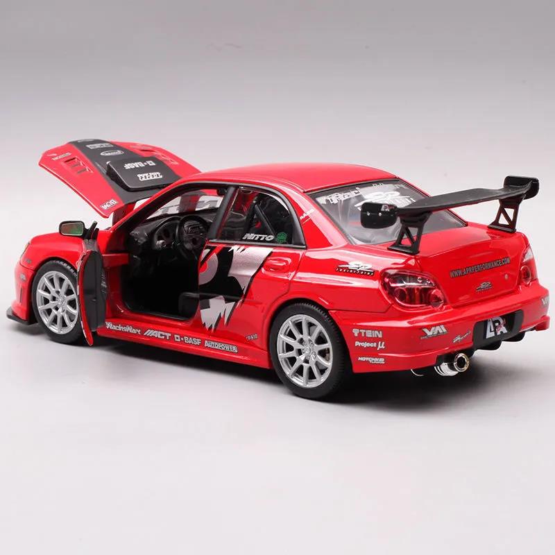 WELLY 1/24 APR Subaru Lmpreza Performance Alloy Car Diecasts & Toy Vehicles Car Model Miniature Scale Model Car Toy for Children