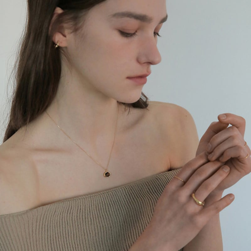 modernlike gold-filled silver 25mm cast tiger eye necklace