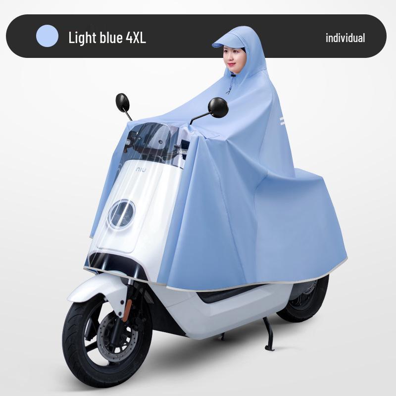 Unisex Electric Car Raincoat: Long, Full-Body, Extra Thick, Waterproof Poncho for Motorcycle Use