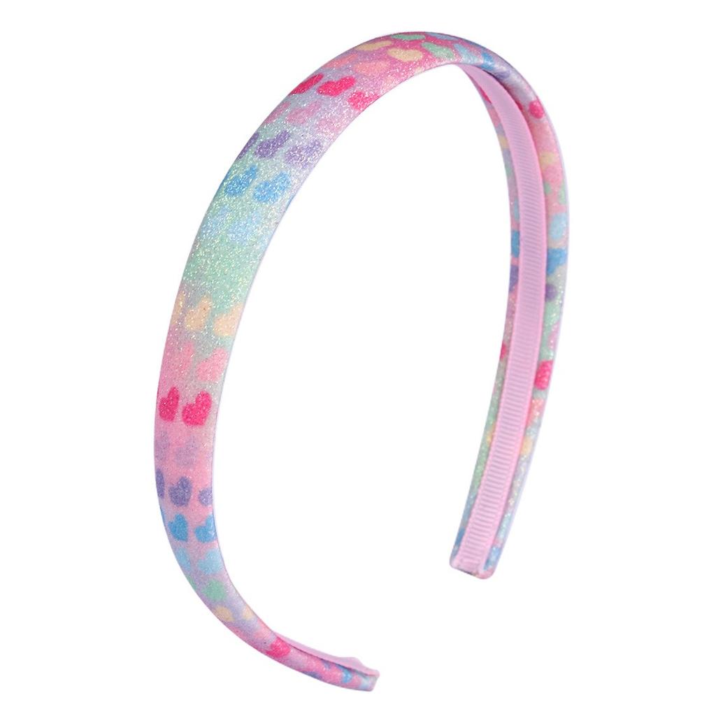 1 Stück Niedliche Herz Stern Stirnbänder Mädchen Glitzer Regenbogen Haarbänder Kinder Kinder Party Dekoration Haarschmuck