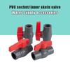 20~50mm Grauer PVC-Rohrgewindeverbinder Direkter Winkelstück T-Stück Bewässerungsverbinder Wasserversorgungsrohradapter Aquarium-Tank-Verbinder Kugelhahn
